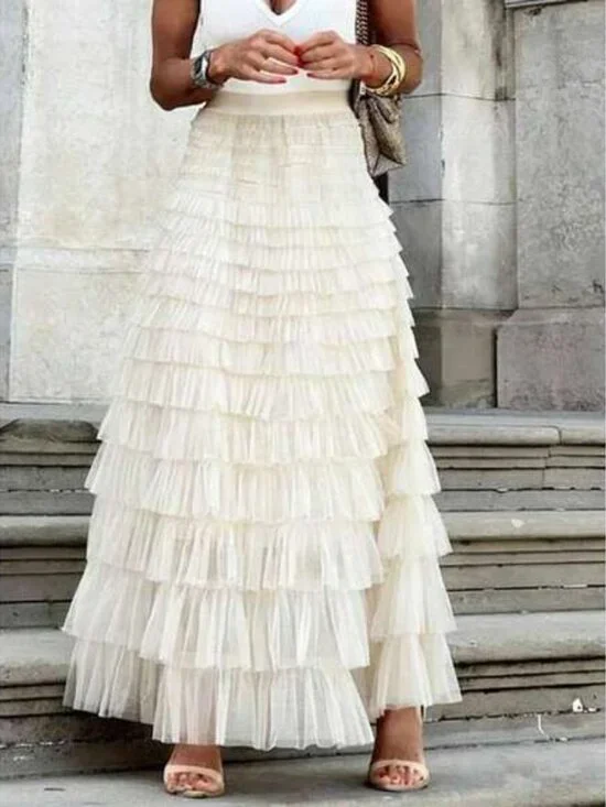 New Arrival French Style Long Skirt For Women, Autumn, European And American Ele - Picture 3 of 4